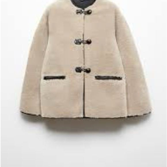 Mango Tan Shearling Jacket Cozy and Stylish - Picture 2 of 10